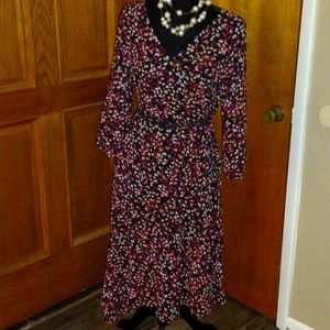 Printed Donna Karen Causal Dress